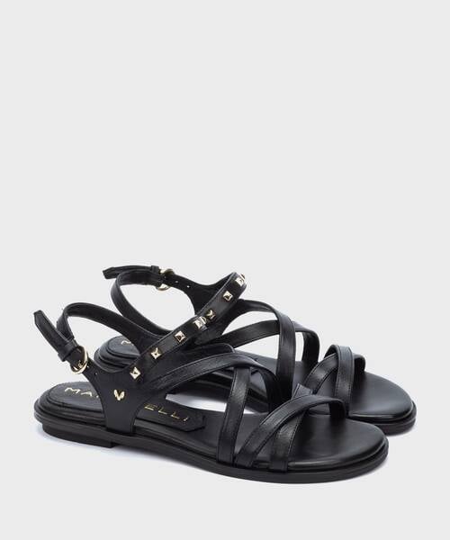 Flat Sandals | MAZZINI 1535-A804Z | BLACK | Martinelli