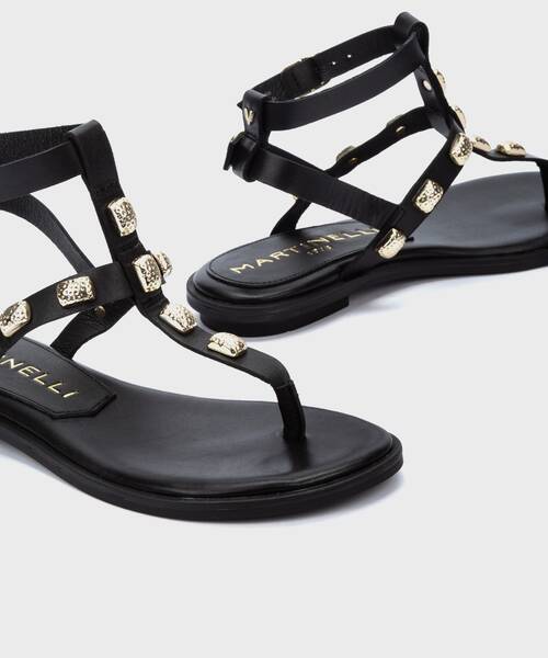 Flat Sandals | MAZZINI 1535-B009E | BLACK | Martinelli