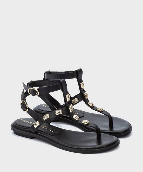 Flat Sandals | MAZZINI 1535-B009E | BLACK | Martinelli