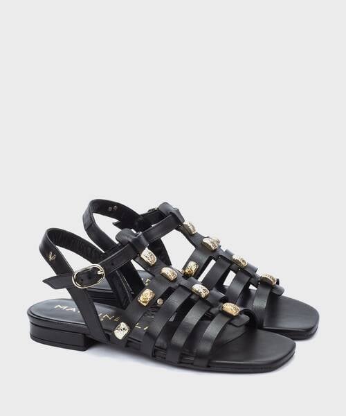 Flat Sandals | PALTROW 1699-B193E | BLACK | Martinelli